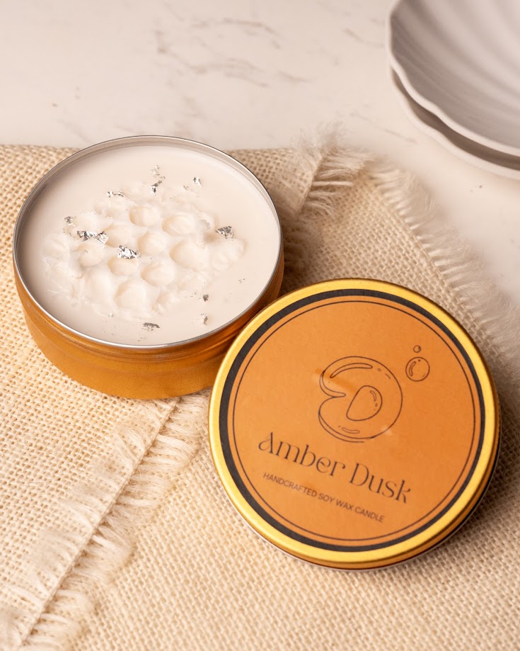 Amber Dusk Tin Candle