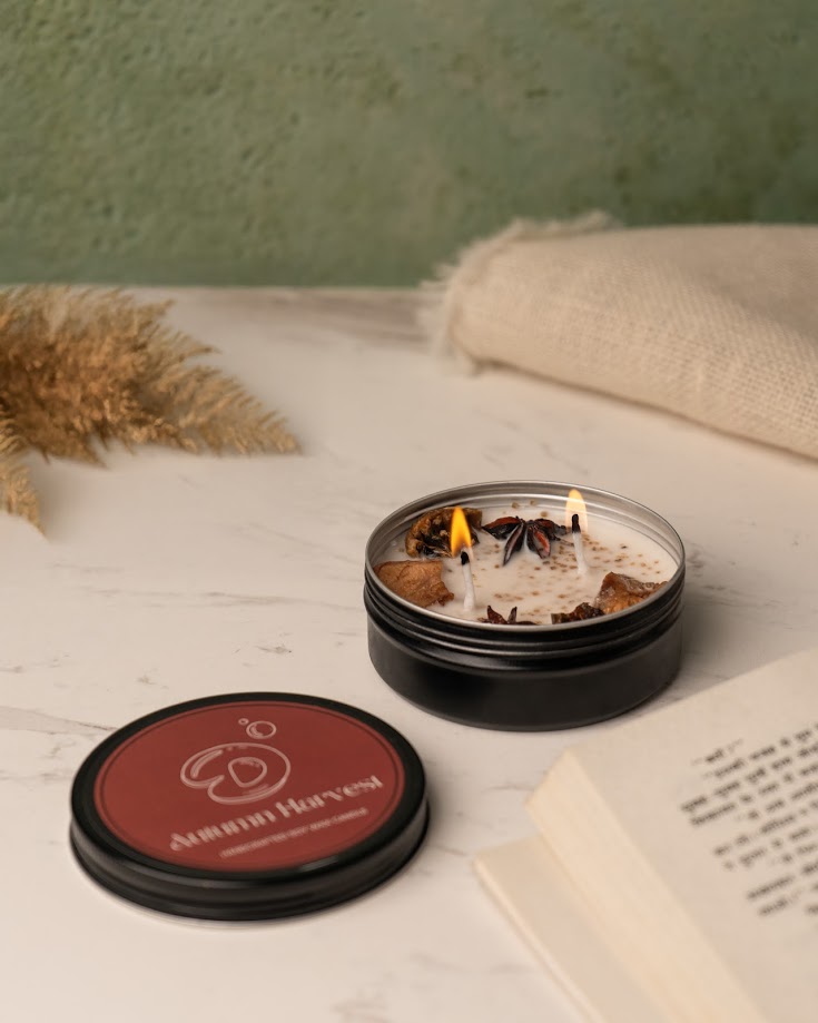 Autumn Harvest Tin Candle