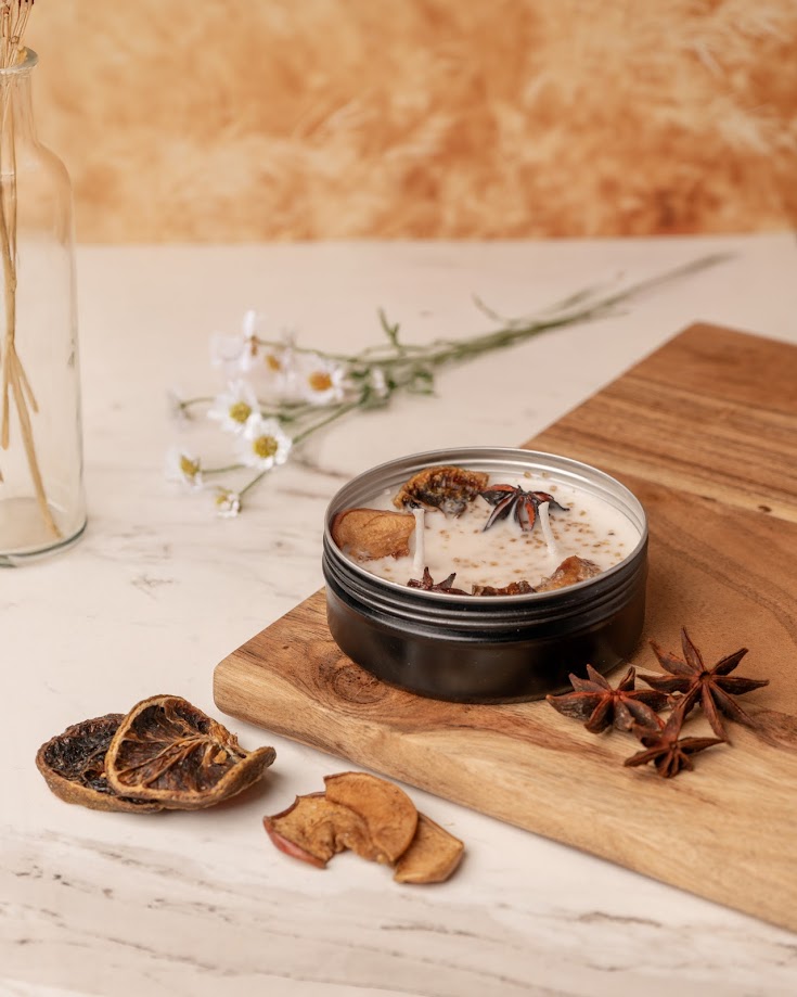 Autumn Harvest Tin Candle