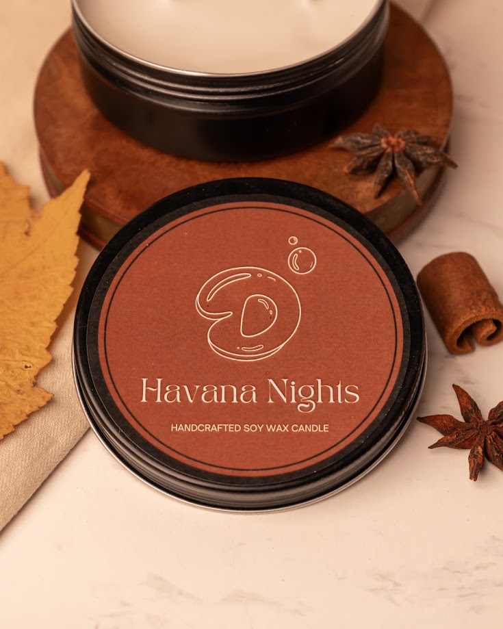 Havana Nights Tin Candle