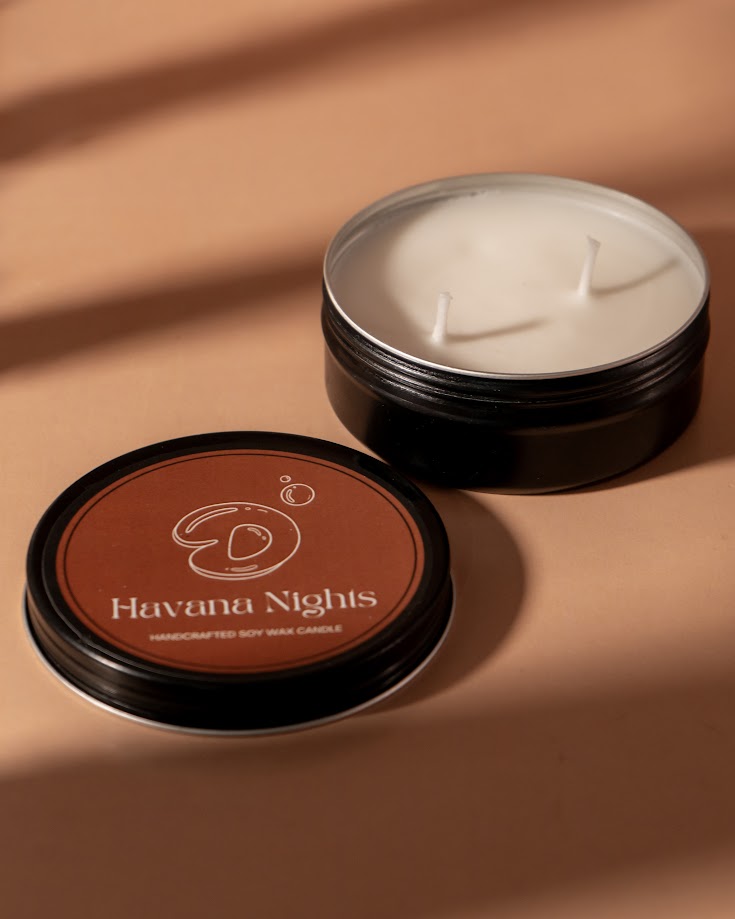 Havana Nights Tin Candle