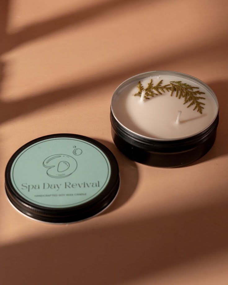 Spa Day Revival Tin Candle