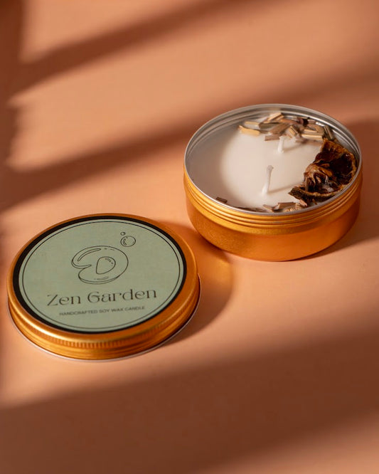 Zen Garden Tin Candle