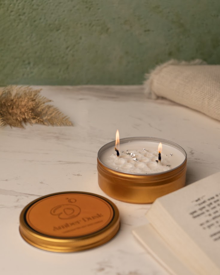 Amber Dusk Tin Candle