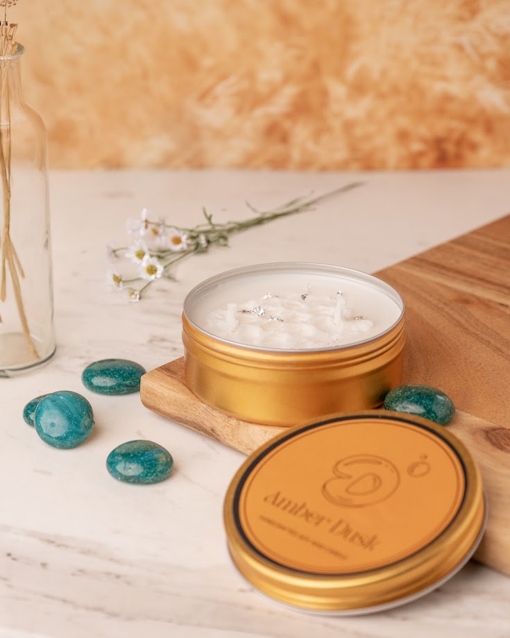 Amber Dusk Tin Candle