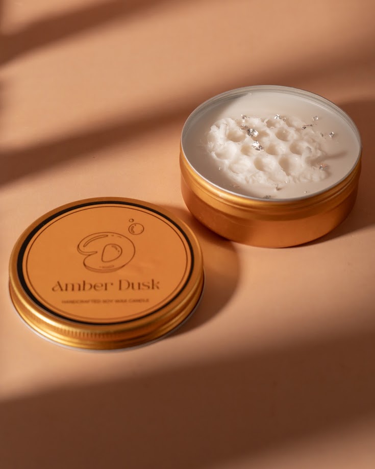 Amber Dusk Tin Candle