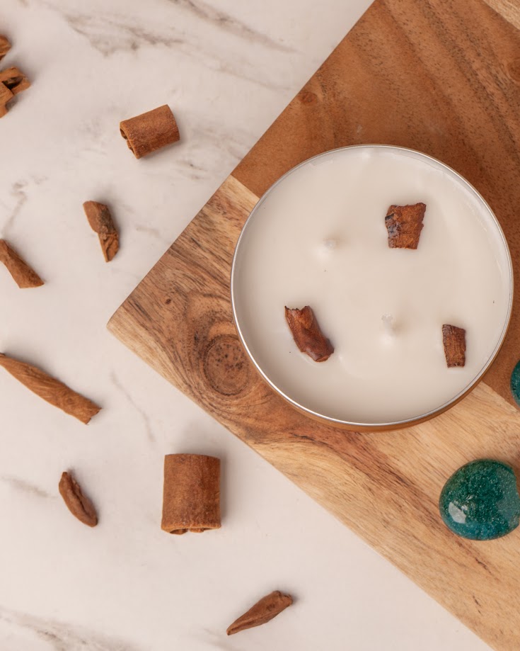 African Wood Tin Candle