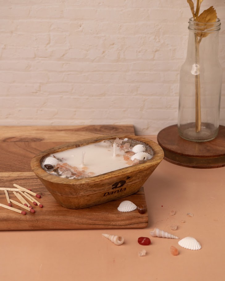 Seaside Breeze Wooden Doughbowl Candle