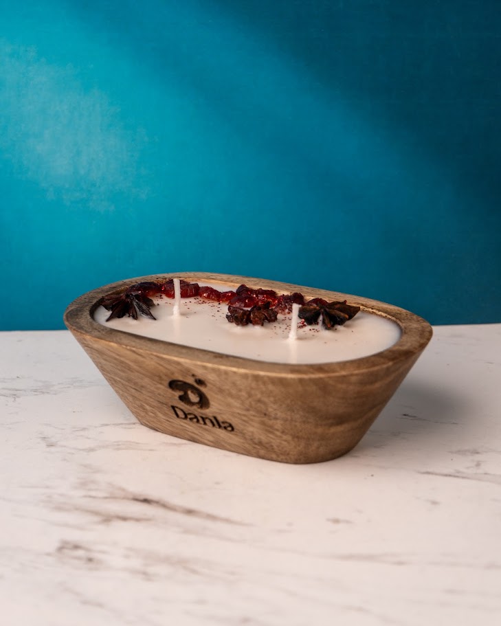 Wild Berry Wooden Doughbowl Candle